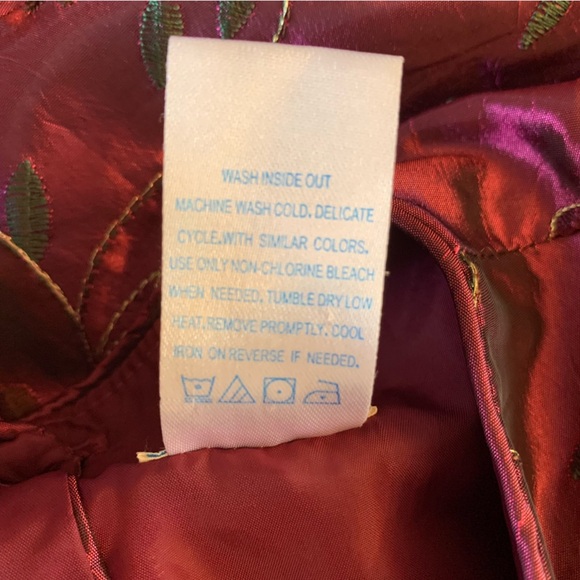 Marmellata Taffeta Embroidered Dress Girls Sz 10 Purple Flowers Layered  *read - Picture 10 of 10